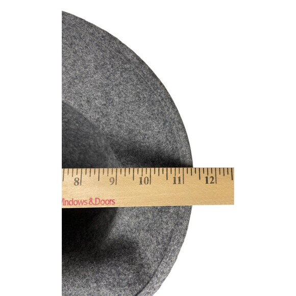 Vintage Lancaster Designer Wool Gray Fedora Hat 11" W Accessory Felt WPL 4384 - Picture 12 of 16